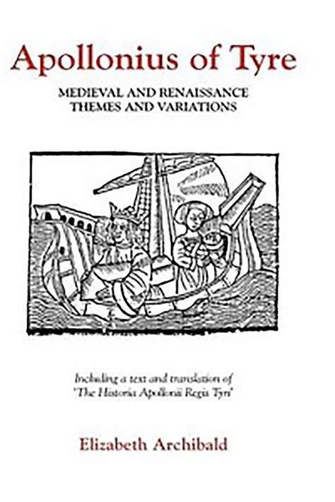 Buy Apollonius of Tyre – Medieval and Renaissance Themes and Variations ...