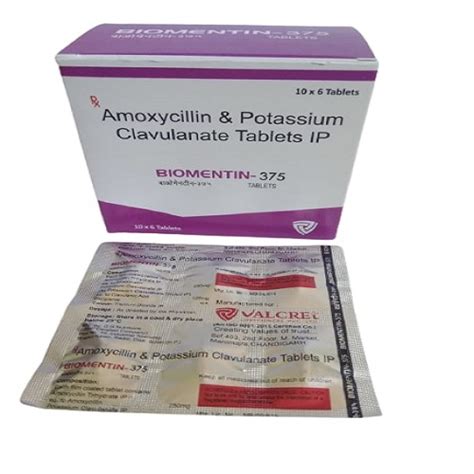 BIOMENTIN-375 Tablets Valcret Lifesciences Pvt. Ltd.