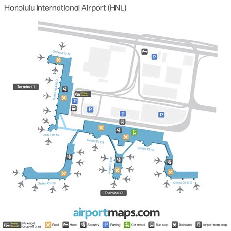 Honolulu International Airport (HNL) – terminal map | Airportmaps.com
