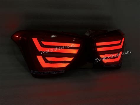 Grand i10 Red Glass Bmw Style Matrix Led Tail Lights - Car Projector ...