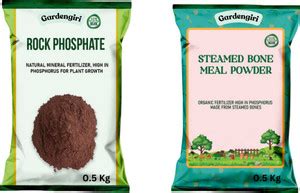 gardengiri Rock Phosphate & Bone Meal Combo for Phosphorus-Rich Soil ...