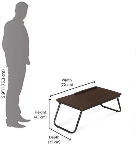 Nilkamal Bed Desk Study Table (Walnut) Wood Portable Laptop Table Price ...