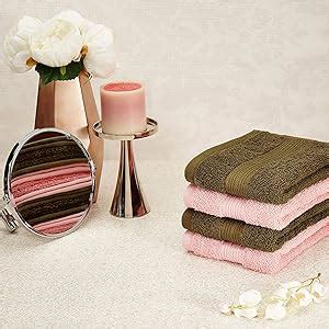 Amazon Brand - Solimo 100% Cotton 4 Piece Hand Towel Set, 500 GSM ...