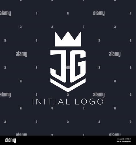 JG logo with shield and crown, initial monogram logo design ideas Stock Vector Image & Art - Alamy