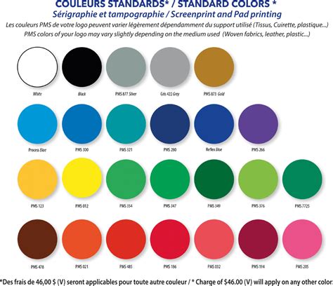 Busrel: Standard Colors (PMS)