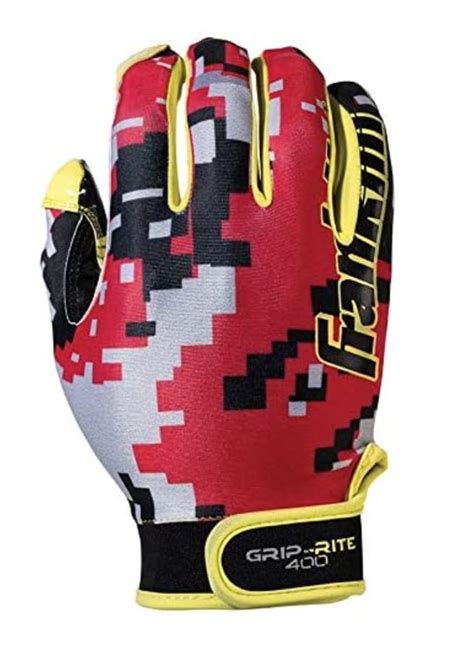 Franklin Sports Youth Grip-Rite 400 Football Receiver Gloves Medium ...
