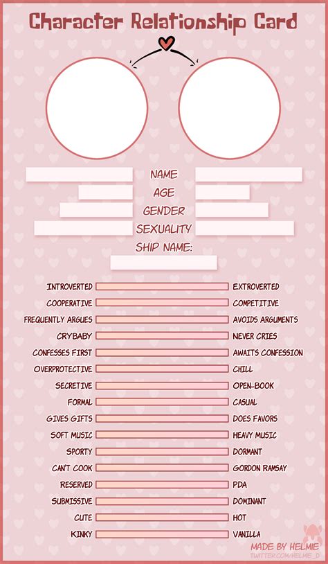 Character Relationship Chart - Template by Helmie-D on DeviantArt