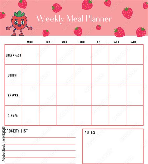 Menu Planner Template 的图像结果