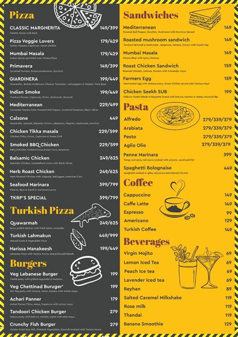 Menu at The Kathi Roll Project, Kalyan
