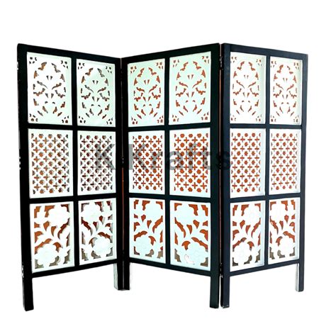 K Krafts Wooden Room Partition Room Divider Folding Room Separator for ...