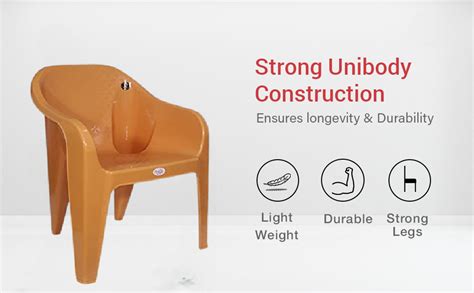 PETALS Plastic Chairs Set of 4 Without Cushion | Arm Chair For Drawing ...