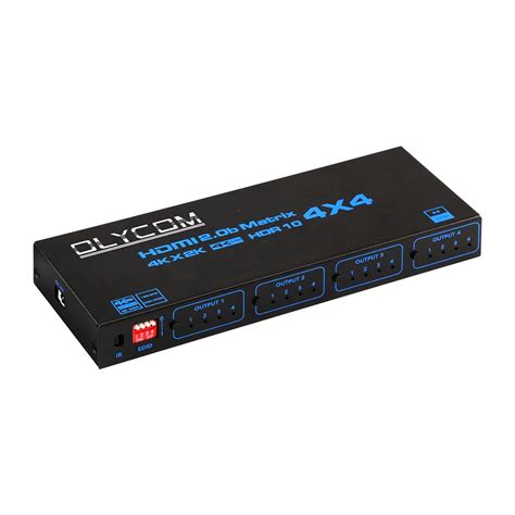 4x4 HDMI 4K Matrix Switch 4 Input 4 Output with Remote Control Supports ...
