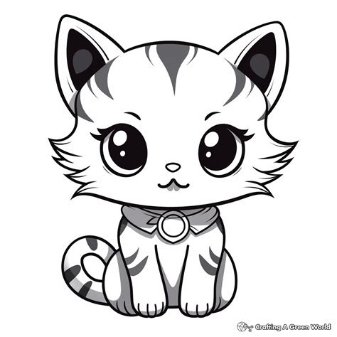 Kawaii Cat Coloring Pages - Free & Printable!