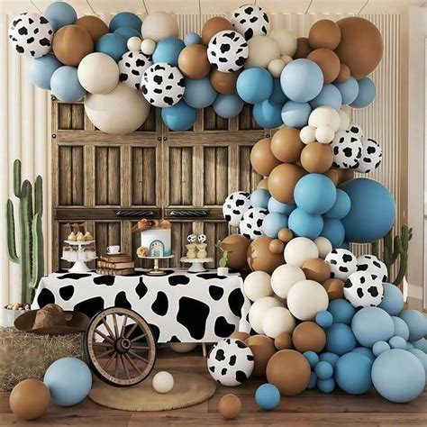Western Cowboy Cowgirl Theme Balloon Garland Arch Kit, With Pink Dusty ...