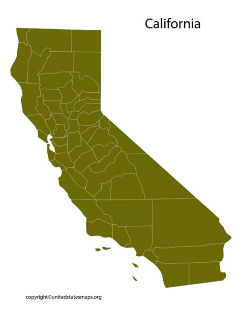 Interactive Map of California 的图像结果