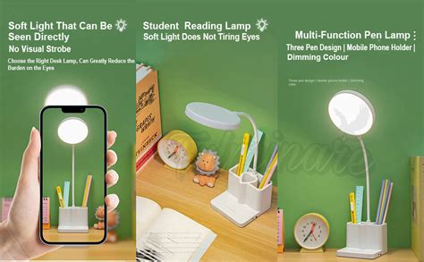 Buy Fulminare Plastic LED Desk Lamp Dimmable Table Lamp Reading Lamp ...