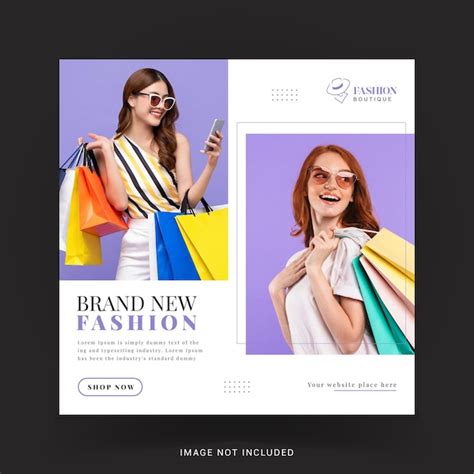 Fashion sale social media post template | Premium Vector