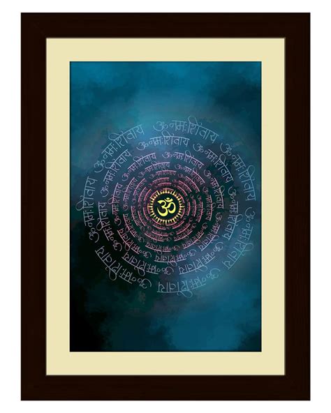 ArtX OM Namah Shivaya Framed Painting, Wall Art Painting, Synthetic ...