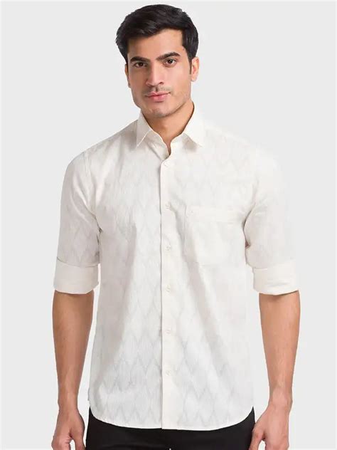 Colorplus Men Brown Solid Tailored Fit Cotton Casual Shirt – MyRaymond