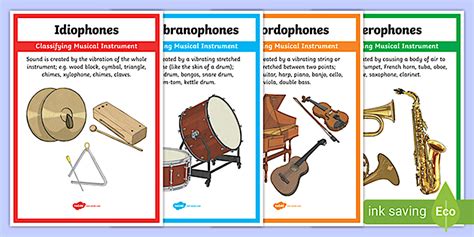 Classifying Musical Instruments Posters (teacher made)