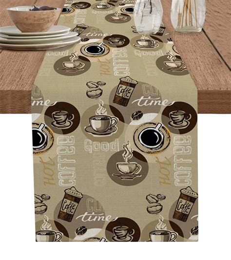 Image result for Coffee Cup Table Runner Patterns