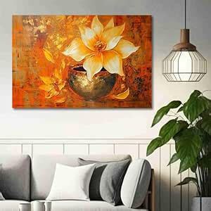 SAF paintings Unframed Rolled Art Print|Abstract Flower Canvas Wall Art ...