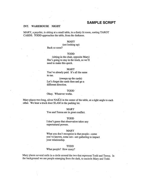 Image result for Screenplay Format Example