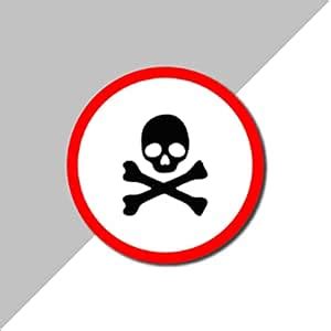 VVWV Skull Danger Signage Sticker For Office Safety Products Home ...