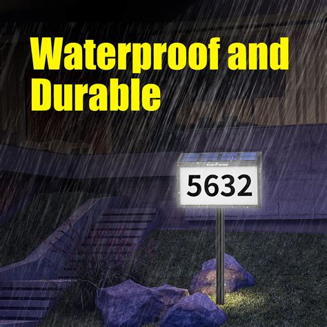 Solar Lighted House Numbers for Outside, EnSoleille Waterproof LED ...