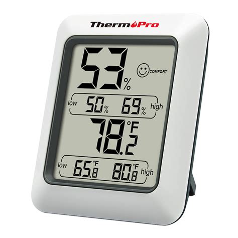 Buy ThermoPro TP50 Digital Hygrometer Indoor Thermometer Room ...