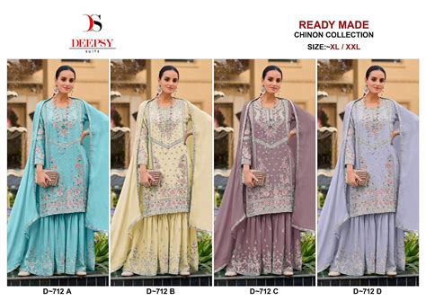 D 712 Deepsy Chinon Pakistani Readymade Suits Wholesale Price – Kavya ...