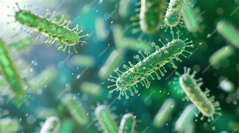 Premium Photo | A group of green bacteria that are on a plant