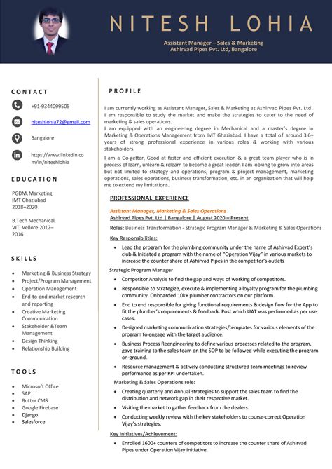 Nitesh Lohia Resume test it more - N I T E S H L O H I A Assistant ...