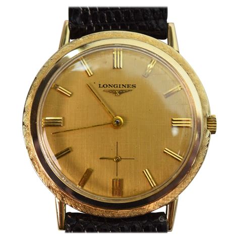Longines 14K Yellow Gold Mens Wrist Watch at 1stDibs | longines 14k ...