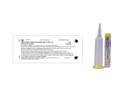 International Medication Systems URO-Jet Lidocaine HCl, 2%, 20 mg/mL Jelly Prefilled Syringe 5 ...