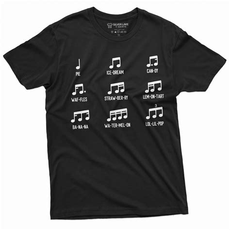 Funny Musical Notes T-Shirt Music Band Gifts Guitar Piano Violin Gift ...