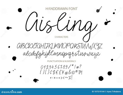 Modern Calligraphic Font. Brush Painted Letters Stock Vector ...