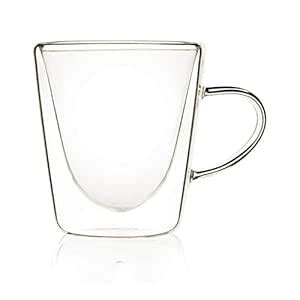 Buy EZ Life Borosilicate Double Wall Glass Tea, Coffee Mug with Handle ...
