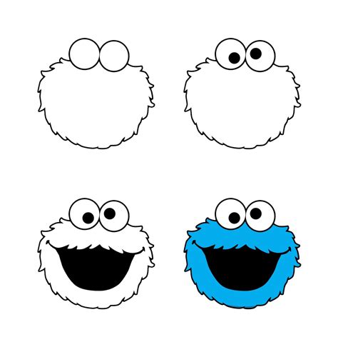 10+ Easy and Cute Cookie Monster Drawing Ideas - Drawing Photos