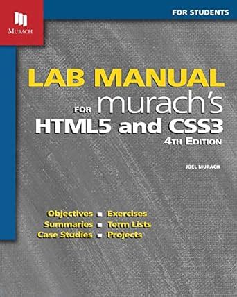 Lab Manual for Murach's Html5 and Css3 : Amazon.in: Books
