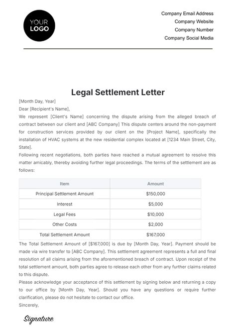 Free Debt Settlement Letter Templates And Samples – BLGQMG