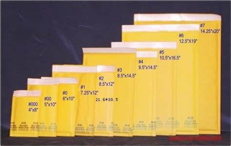 dimensions of a bubble mailer