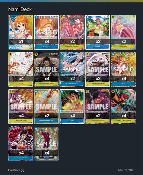 Nami Deck One Piece Card Game Deck | One Piece Card Game