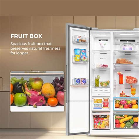 Haier 596 L Frost Free Side by Side Convertible Refrigerator with ...