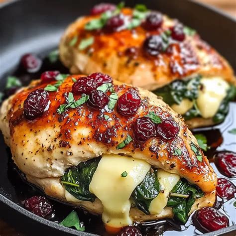 Cranberry & Spinach Stuffed Chicken with Brie | Easy Recipe - Recipes ...