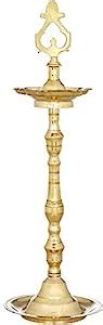 Buy Exotic India South Indian Lamp - Brass Statue Online at Low Prices ...
