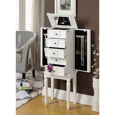 ACME Tammy Jewelry Armoire, White - Walmart.com