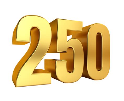 two hundred fifty, golden number 250,anniversary,birthday, price ...