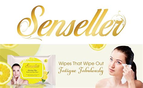Senseller Refreshing Facial Wet Wipes, Enriched with Lemon Extract- 30 ...