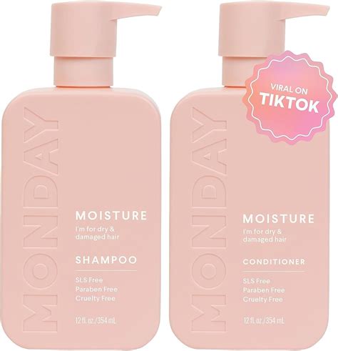 Amazon.com : MONDAY HAIRCARE Moisture Shampoo + Conditioner Set (2 Pack ...